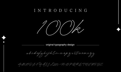 signature Font Calligraphy Logotype Script Brush Font Type Font lettering handwritten