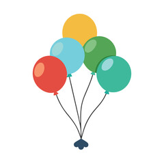 Balloons Flying Up Clipart Vector Art for Celebrations, Parties, and Festive Designs