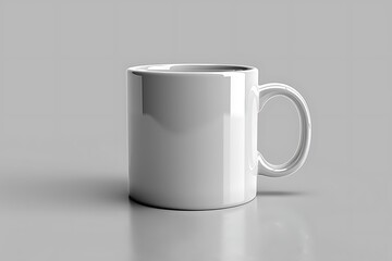 Obraz premium High-Quality Mockup of a Plain White Mug with Realistic Details 