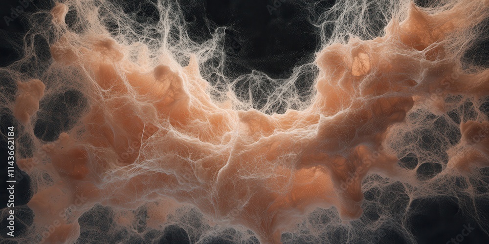 Poster a surreal, abstract depiction of swirling, ethereal forms with a soft, warm color palette, evoking a