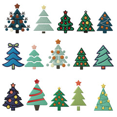 A festive Christmas tree set with patchwork and embroidery home decor crafting holiday spirit