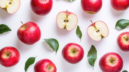 Apple on white isolated ackground