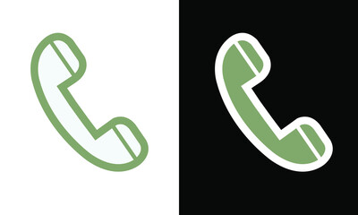 Phone call. Icon for design. Easily editable