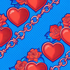 Vibrant Valentine’s Day Seamless Pattern for Fabric and Packaging