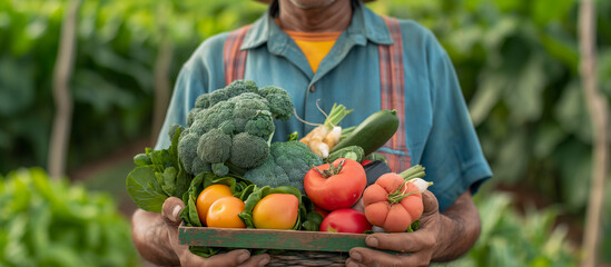 farmer with vegetables