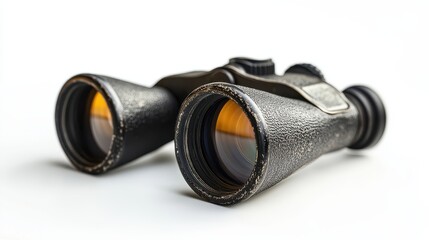 Binoculars on_white isolated background