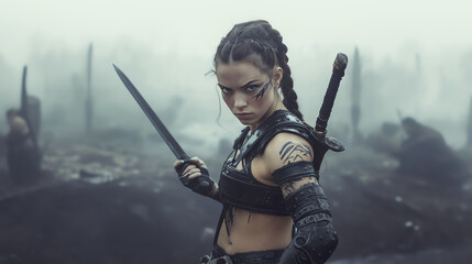 woman gladiator, AI generated