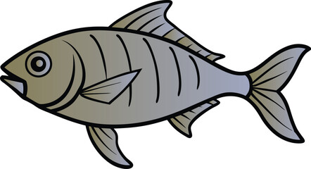 X-Ray tetra fish design art illustrator eps vector