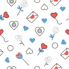 Vibrant Valentine&rsquo;s Day Seamless Pattern for Fabric and Packaging