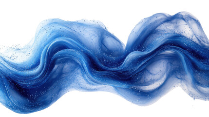 a blue splash of a water on white background