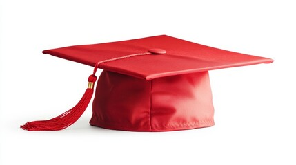 graduation hat. red graduation hat