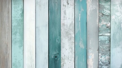 Weathered turquoise wooden planks beach inspired texture