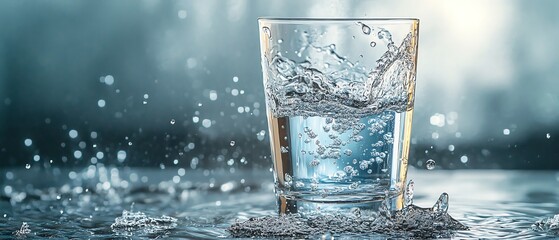 Concept of water purification showcasing clean and purified water - obrazy, fototapety, plakaty