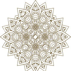 Beautiful flower art and mandala vector design
