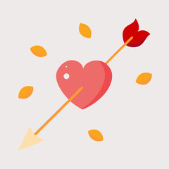 A green Cupid's arrow glowing softly