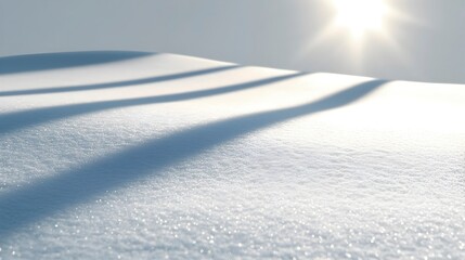 Obraz premium Serene Winter Landscape with Soft Snow Shadows