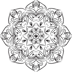 Beautiful flower art and mandala vector design