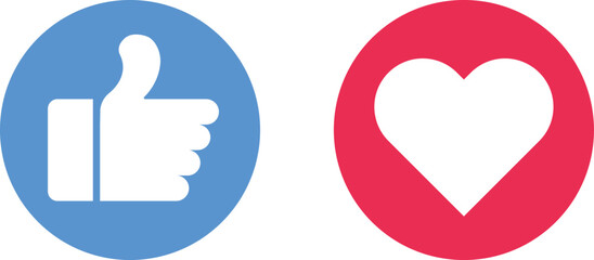 Social Media Like & Love Icons , Engagement Symbols Pack.