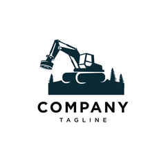 Magnet Excavator Logo Icon vector