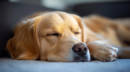 Golden Retriever Sleeping, Relaxing, Comfort