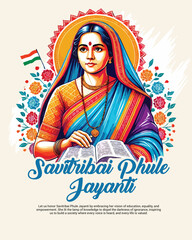Savitribai Phule Jayanti Celebrating Indias first woman teacher on 3rd January social media post
