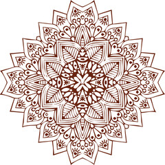 Beautiful flower art and mandala vector design