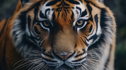Fototapeta premium Close up of a Sumatran Tiger. Wildlife, predator, nature, conservation.