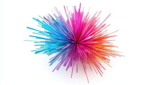Abstract Colorful Burst, Radiating Energy,  Modern Design