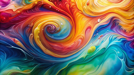 Saturated abstract background in the form of colorful colorful curl
