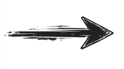 Grunge Black Arrow, Speed, Motion, Direction, Graphic Design Element