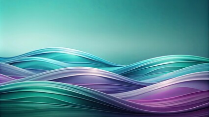 Fototapeta premium Abstract Teal and Purple Wavy Design Background for Modern Presentations