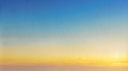 Obraz premium Abstract gradient background sunset over clouds: greenish blue sky and golden clouds