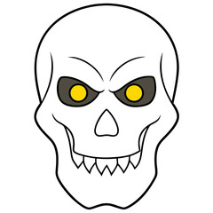 cartoon skull illustration
