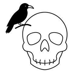 skull on a black