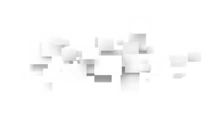 White geometric technology design with modern elements, isolated on transparent