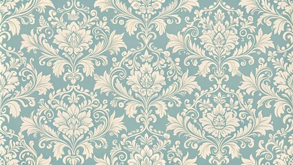 Elegant Damask Design, Seamless Floral Pattern for Textiles and Wallpaper