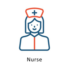 Nurse Vector Two Color Icon. Eps 10 File 