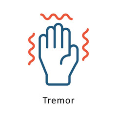 Tremor Vector Two Color Icon. Eps 10 File 