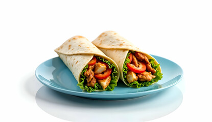 Chicken Wraps on Plate