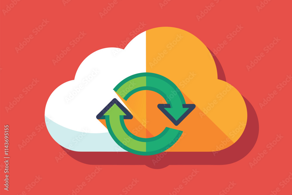 Poster cloud storage is depicted with arrows showing the synchronization of data between devices syncing cl