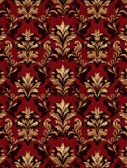 Elegant floral pattern textile design home decor digital art luxurious environment close-up view vintage concept