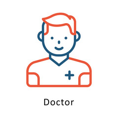 Obraz premium Doctor Vector Two Color Icon. Eps 10 File 