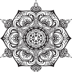 Beautiful flower art and mandala vector design
