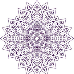 Beautiful flower art and mandala vector design