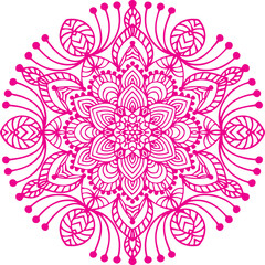 Beautiful flower art and mandala vector design