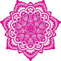 Beautiful flower art and mandala vector design