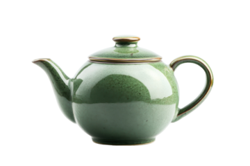 Elegant green teapot crafted with intricate design, ideal for afternoon tea gatherings at home