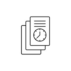 Timer Outline Icon for timing in presentation.