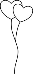 Heart Shaped Holiday Balloon outline.
Isolated heart balloon coloring drawing.
For celebrating Valentine's Day, wedding,Mother's Day, anniversaries and birthdays.
Transparent background.