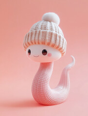 Fototapeta premium A snake with a scarf in winter